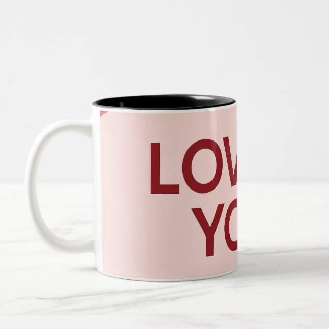 Bicolor Taza de café "TE QUIERO" (Izquierda)