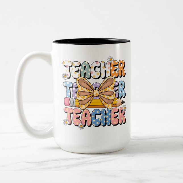 Bicolor Taza de cafe Teacher  (Izquierda)