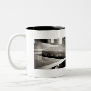 Bicolor Taza de café - todavía esté y sepa que soy dios