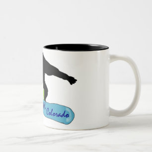 Bicolor Taza de café trapezoidal de Colorado