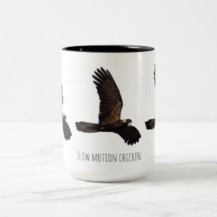 Bicolor Taza de café Two-Tone de pollo en cámara lenta