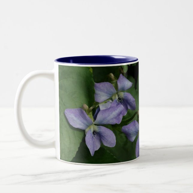Bicolor Taza de café violeta (Izquierda)