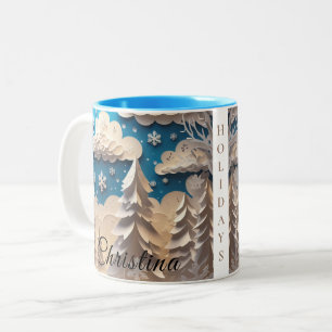Bicolor Taza de café Winter Wonderland