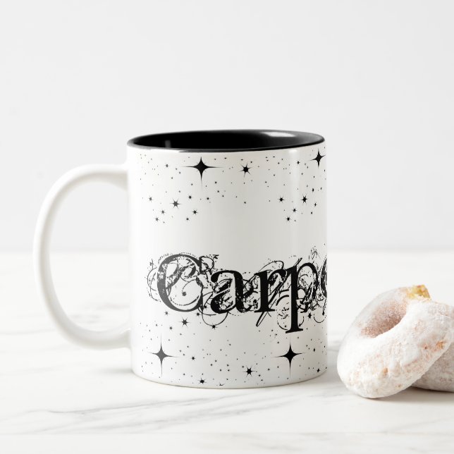 Bicolor Taza de Carpe Diem Cofffee (Con donut)