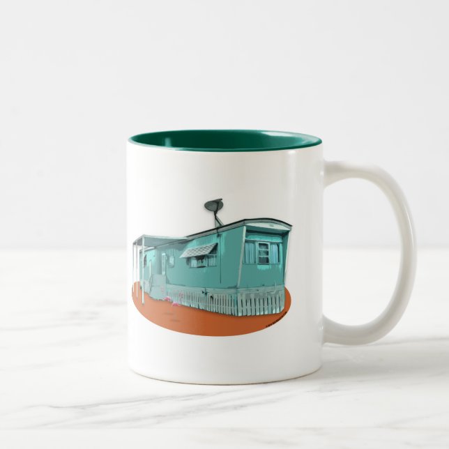 Bicolor Taza de Casa Móvil (Derecha)