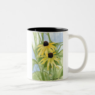 Bicolor Taza de cerámica Black Eyed Susan
