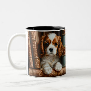 Bicolor Taza de cerámica Cavalier King Charles Spaniel