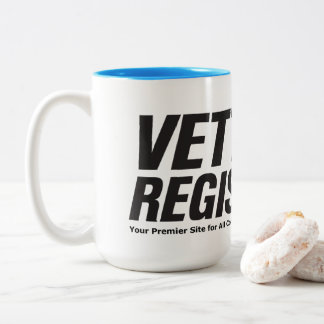 Bicolor Taza de cerámica de 15oz Vette Registry de dos ton