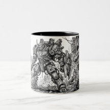Taza de cerámica de robot Mecha futurista