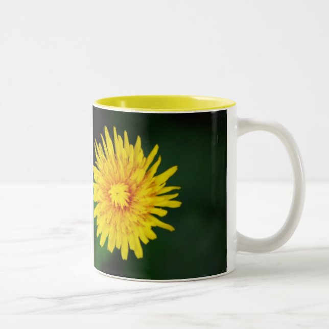 Bicolor Taza de cerámica diente de león (Derecha)