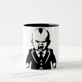 Bicolor Taza de cerámica enojada del jefe bebé | Regalo di