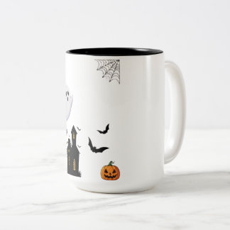 Bicolor Taza de cerámica espeluznante de Halloween