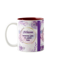 Taza De Cerámica Floral Inspiradora | Taza De Té M
