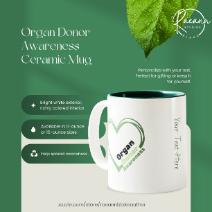 Bicolor Taza de Cerámica para Concientización sobre la Don