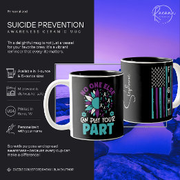 Bicolor Taza de Cerámica para Prevención del Suicidio de N