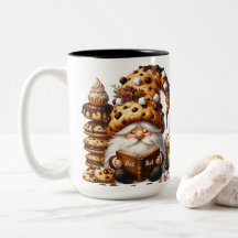 Taza de cerámica personalizada de 450ml con gnomo