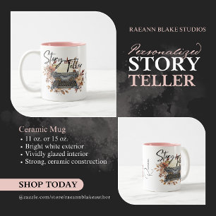 Bicolor Taza de cerámica personalizada "Narrador de histor