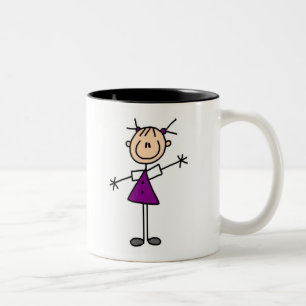 Bicolor Taza de Chica de Palitos