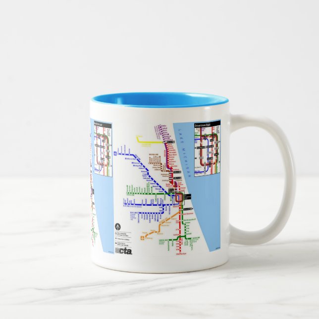 Bicolor Taza de Chicago del subterráneo (Derecha)