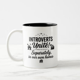 Bicolor Taza de cita acogedora de Introvert Homes