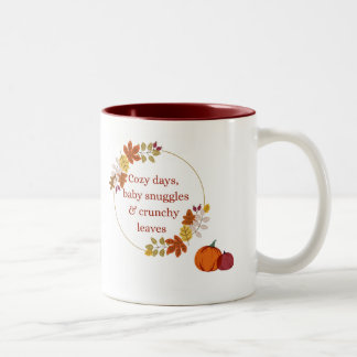 Bicolor Taza de cita de otoño para nueva mamá, regalo de o