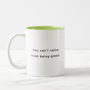 Bicolor Taza de citas divertidas e inspiradoras de jubilac