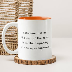 Bicolor Taza de citas divertidas e inspiradoras de jubilac