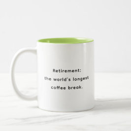 Bicolor Taza de citas divertidas e inspiradoras de jubilac