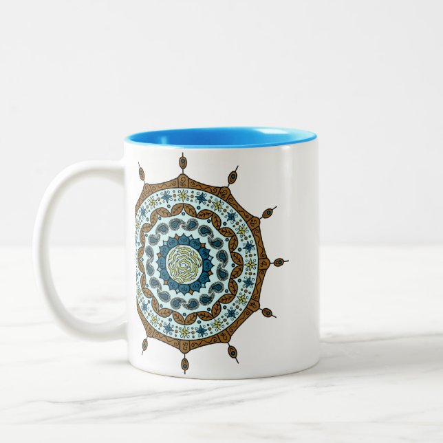 Bicolor Taza de cobre Mehndi Fantasy (Izquierda)