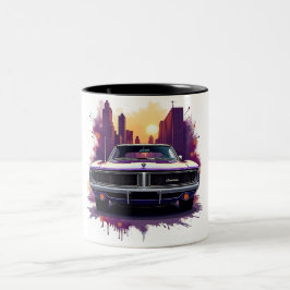 Bicolor Taza de coche clásico con estilo de graffiti de at