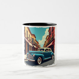Bicolor Taza de coche vintage de los años 40