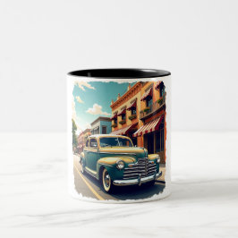 Bicolor Taza de coche vintage de los años 40