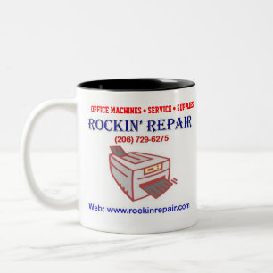 Bicolor Taza de Coffe de la reparación de Rockin