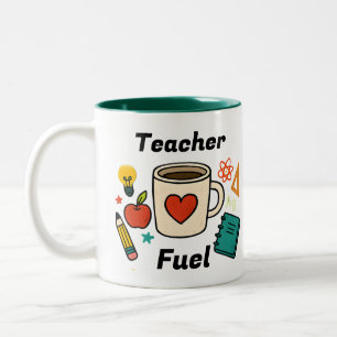 Bicolor Taza de combustible para maestros personalizada