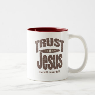 Bicolor Taza de confianza en Jesús