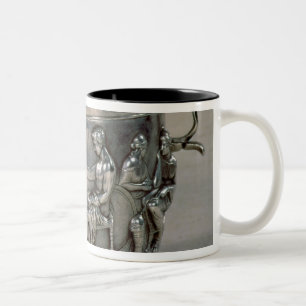 Bicolor Taza de consumición romana de la plata-cerda jove
