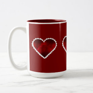 Bicolor Taza de corazones de San Valentín de dos tonos, 15