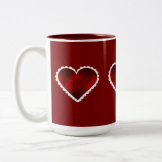 Bicolor Taza de corazones de San Valentín de dos tonos, 15