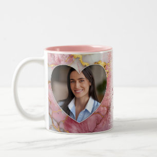 BICOLOR TAZA DE CORAZONES PARA PAREJAS ENAMORADAS SAN VALE