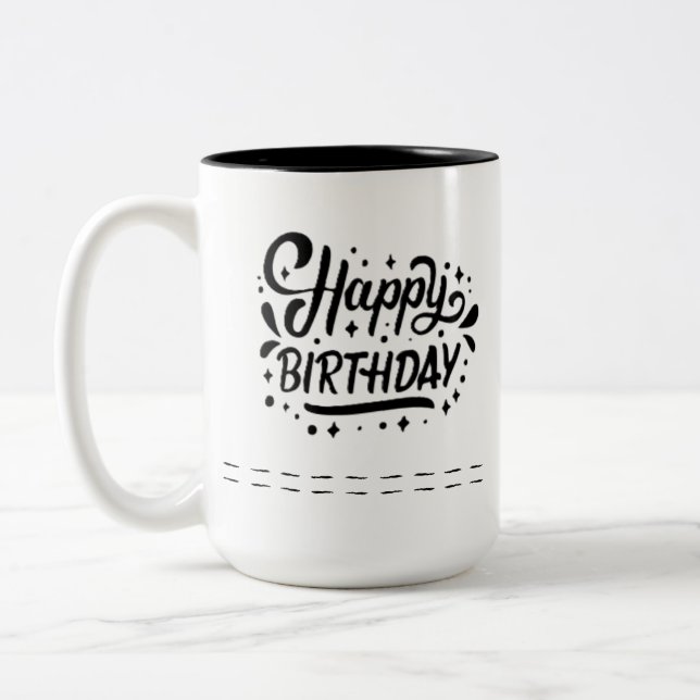 Bicolor Taza de cumpleaños (Izquierda)