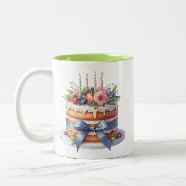 Bicolor Taza de cumpleaños  (Izquierda)