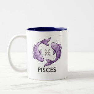 Bicolor Taza de cumpleaños de Astrología del signo zodiaca