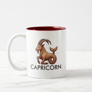 Bicolor Taza de cumpleaños de astrología del signo zodiaca