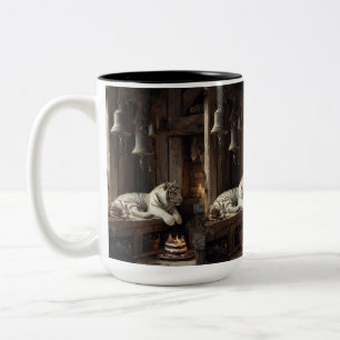 Bicolor Taza de cumpleaños del Tigre Blanco – Luz de vela 
