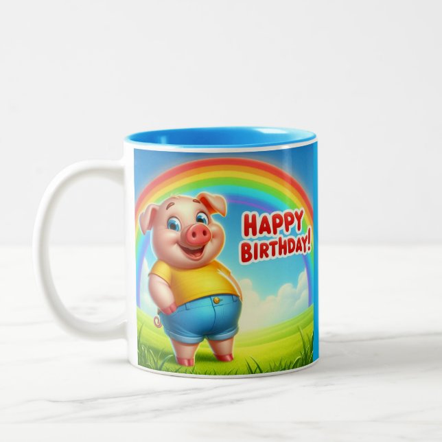 Bicolor Taza de cumpleaños para niños (Izquierda)