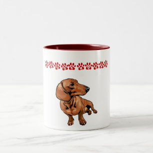 Bicolor Taza de Daushound