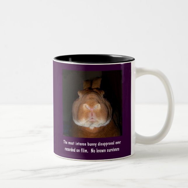 Bicolor Taza de desaprobación 1 de los conejos - (Derecha)