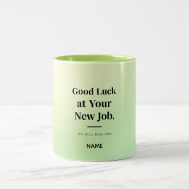 Bicolor Taza de despedida personalizada para compañero de