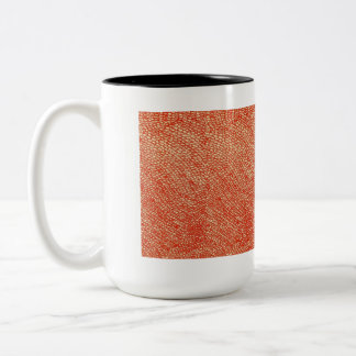 Bicolor Taza de dibujo agudo diseño rojo de Robert Vincent