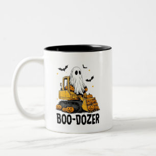 Bicolor Taza de dibujos animados de fantasmas y calabazas 
